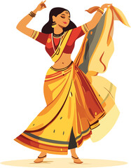 dancing girl in traditional costume