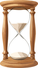 hourglass on white background