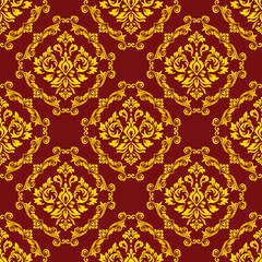 Damask Floral pattern. Vintage wallpaper in Baroque style. Seamless vector,background,fabric, wallpaper, packages. Ornate damask flower ornaments.