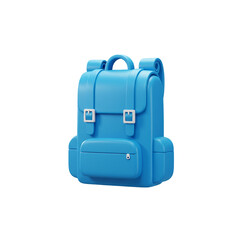 3d icon of backpack isolated on white 