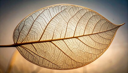 Translucent Leaf Veins Closeup