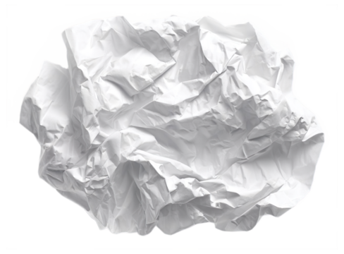 PNG Isolated Crumpled Sheet with Old Dirty Surface