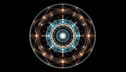 Abstract Circular Glowing Design