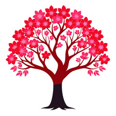Obraz premium tree with red hearts