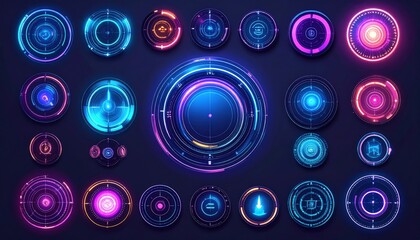 Futuristic Interface Design Elements Collection