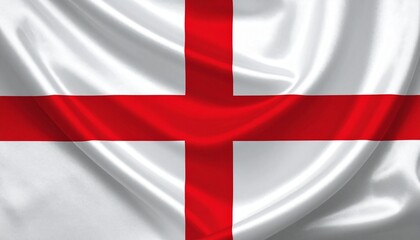 Fototapeta premium The National Flag of England Waving: St. George's Cross