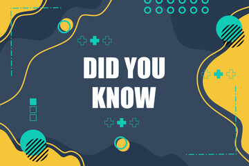 Vector banner. Megaphone with did you know speech bubble. Loudspeaker. Banner for business, marketing. Banner design vector illustration.