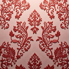 Decorative Indian cloth texture in pastel and rich jewel hues, arranged to highlight central 