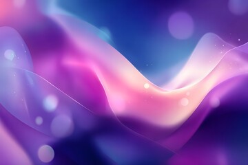 Abstract background with a gradient of purple, blue, and pink, blurred background, smooth wavy lines, futuristic style,