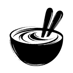 Hummus with carrot sticks shown with bowl of dip and vegetable snacks. Hummus with carrot sticks, simple and minimalist graphic showing a culinary element of healthy eating habits.