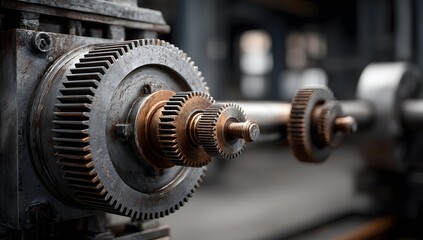 A macro shot reveals the intricate details of a watch mechanism with interlocking silver and gold gears, showcasing precision engineering and movement