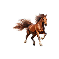 Obraz premium Running horse isolated on white background
