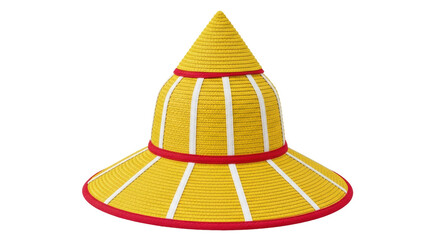 Isolated Asian conical hat