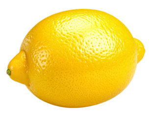 Isolated lemon yellow citrus fruit fresh food sour ingredient vitamin on transparent background