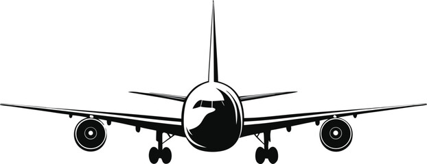airplane on a white background