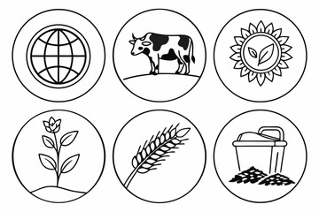 set of icons for easter