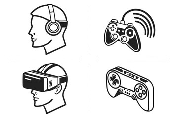 headphones and microphone