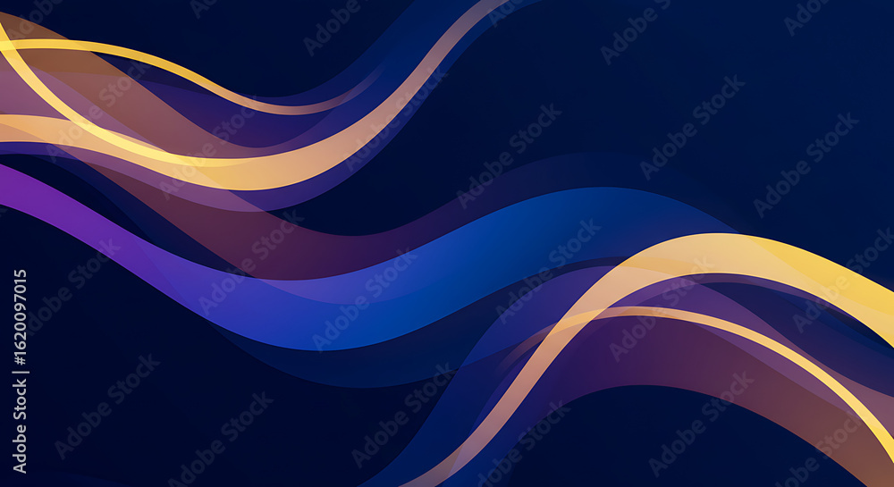 Poster elegant abstract background with flowing waves and modern design style
