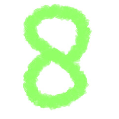 Colorful Gouache Number Collection, Hand Painted Style Digits Pack Gouache Painted Numbers Set, Bright and Artistic Number Collection