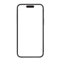 A black and white vector of a modern smartphone with bold black outlines, perfect for tech icons, digital illustrations, or minimalist electronic device presentations.

