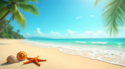 Visual storytelling with warmth, calm sea, and natural forms.