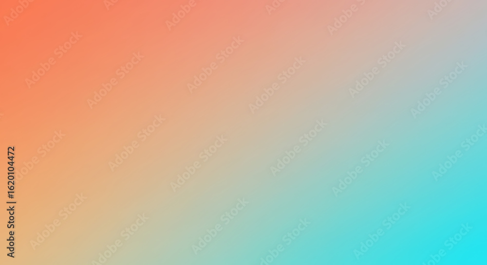 Poster soft gradient background with smooth transition from coral to turquoise hues