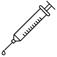 Fototapeta premium Minimalist Blood Collection Syringe Vector