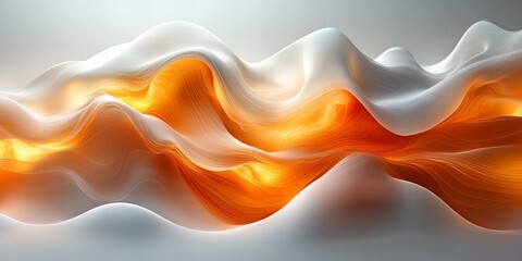 Fototapeta premium Abstract wavy background with smooth flowing curves and dynamic gradient shades, creating a modern artistic design ideal for digital projects, presentations, posters, web banners, and creative visuals