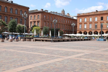 La place du Capitole, ville de Toulouse, département de la Haute Garonne, France