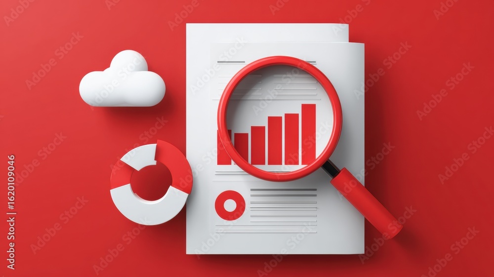 Aufkleber data insights visualization: a minimalist graphic showcases analytical tools over essential business