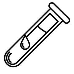 Minimalist Blood Test Tube Icon Design