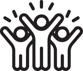 Teamwork Business related line icons meeting, cooperation, support, collaboration, partnership, work group