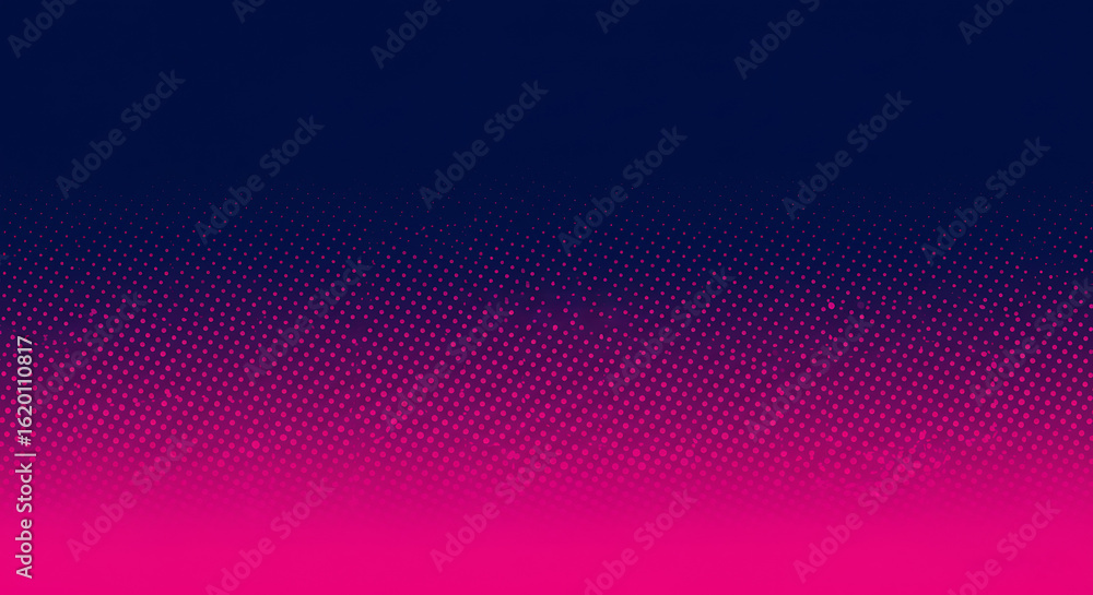 Poster abstract halftone pattern with pink and navy gradient background