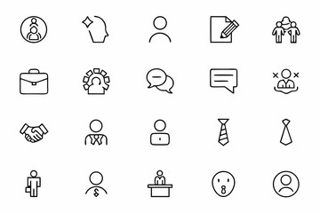 Fototapeta premium A graceful and professional interview process bundle — ideal for posters, online HR guides, and recruitment presentations