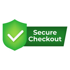 Secure Checkout Icon Green – Trusted Payment Validation SVG Vector for Online Stores