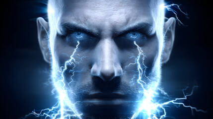 Realistic Animated Human Head with Glowing Brain and Neural Connections – Concept of Imagination and Innovation

