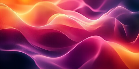 Obraz premium A vibrant abstract background with layered waves in shades of pink, purple, red and orange, creating a dynamic and colorful composition, perfect for modern design, art and decorative themes