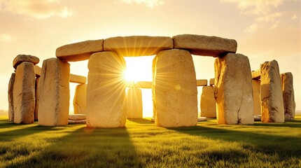 stonehenge at sunset