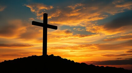 cross on sunset