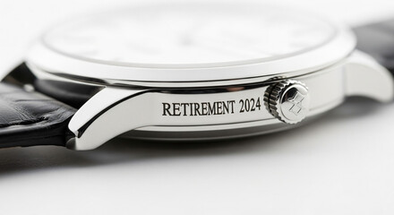 Elegant wristwatch with retirement engraving, perfect gift for special occasions