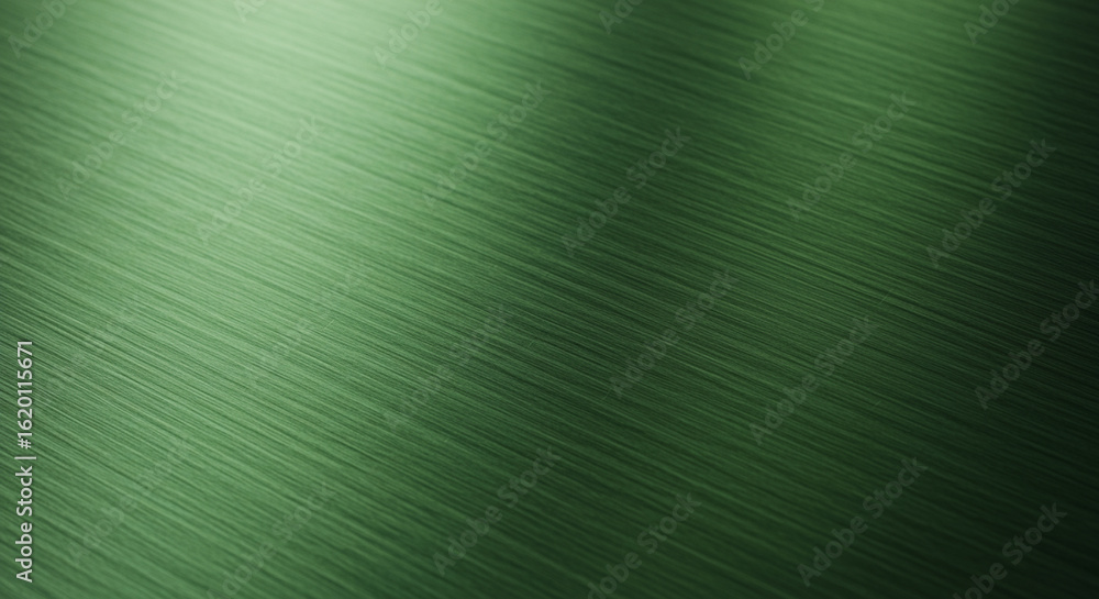 Poster diagonal strokes of varying shades of green create an abstract textured background, evoking a sense 
