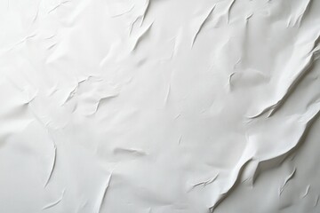 Fototapeta premium Crumpled white paper texture for creative projects