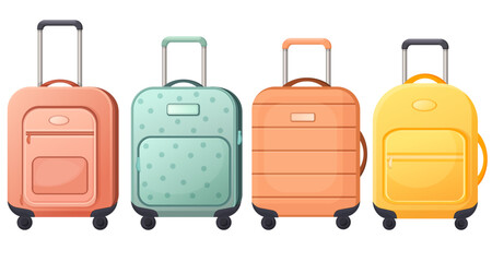 Vector cartoon image of a suitcase for travel. Concept of a trip, business trip, etc. Element for your design