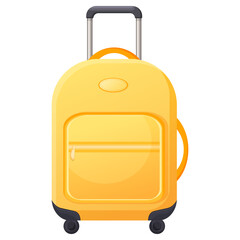 Vector cartoon image of a suitcase for travel. Concept of a trip, business trip, etc. Element for your design
