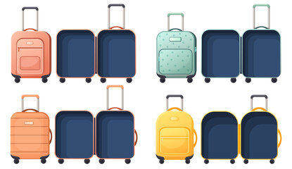 Vector cartoon image of a suitcase for travel. Concept of a trip, business trip, etc. Element for your design