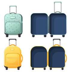 Vector cartoon image of a suitcase for travel. Concept of a trip, business trip, etc. Element for your design