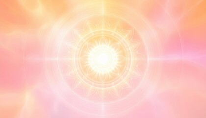 Abstract Glowing Mandala Design With Soft Pastel Colors