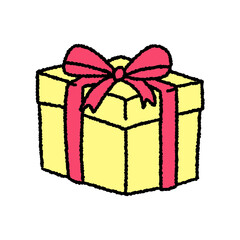 리본이 달린 선물 포장 박스 일러스트
