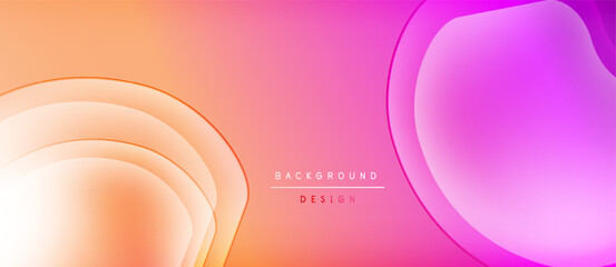 Abstract gradient background. Soft layers create flowing shapes, orange to pink hues dominate design. Minimalist aesthetic.