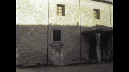 Burgos cathedral and city walls in spain, 1978